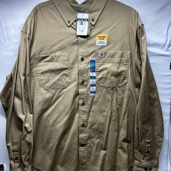 NWTCARHARTT FORCE FASTDRY STAIN BREAKER Brown RELAXED FIT SIZE XL